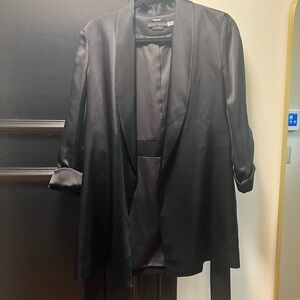 Alice and Olivia silk long blazer